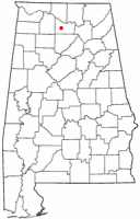 Location of Hartselle, Alabama