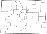 Location of Parker, Colorado