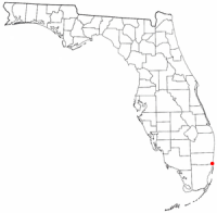 Location of Hallandale, Florida