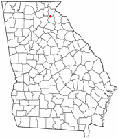 Location of Baldwin, Georgia