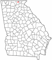 Location of Blairsville, Georgia