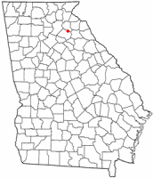 Location of Commerce, Georgia