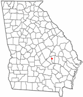 Location of Mount Vernon, Georgia
