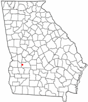 Location of Plains, Georgia