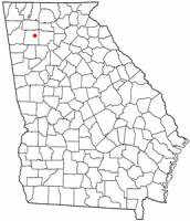 Location of White, Georgia