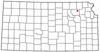 Location of Onaga, Kansas