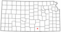 Location of Wellington, Kansas