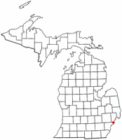 Location of Grosse Pointe Woods, Michigan