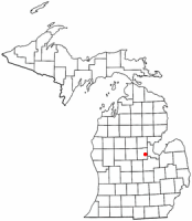 Location of Midland, Michigan