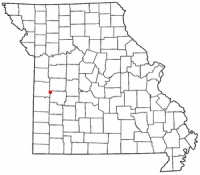 Location of Appleton City, Missouri