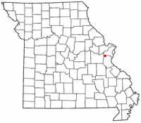 Location of Eureka, Missouri