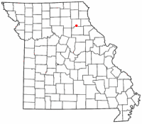 Location of Shelbina, Missouri