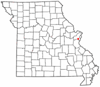 Location of Sunset Hills, Missouri