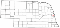 Location of Bennington, Nebraska