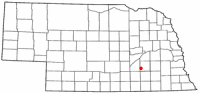 Location of Henderson, Nebraska