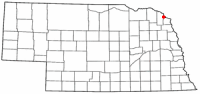Location of Ponca, Nebraska