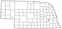Location of Seward, Nebraska
