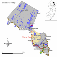 Census Bureau map of Wayne, New Jersey