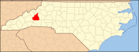 North Carolina Map Highlighting McDowell County