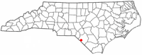 Location of Rowland, North Carolina
