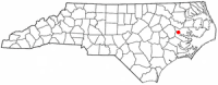 Location of Washington, North Carolina