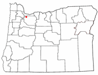 Location of Clackamas, Oregon