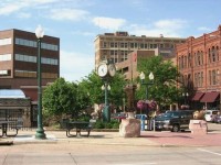 Downtown Sioux Falls, near the intersection of 10th St. and Phillips Ave.