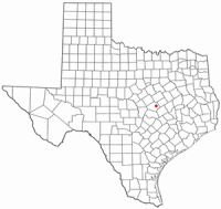 Location of Temple, Texas