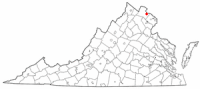 Location of Ashburn, Virginia