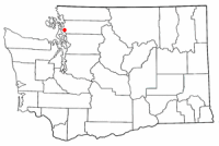 Location of La Conner, Washington