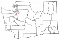 Location of Poulsbo, Washington