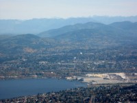 Aerial view of south end of Lake Washington