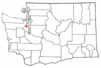 Location of Silverdale, Washington