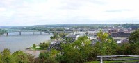 Downtown Parkersburg as viewed from Fort Boreman Historical Park in 2006